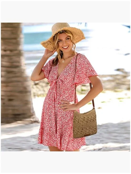 Handwoven Straw Crossbody Shoulder Bag with Leather Strap - Picture 2 of 6